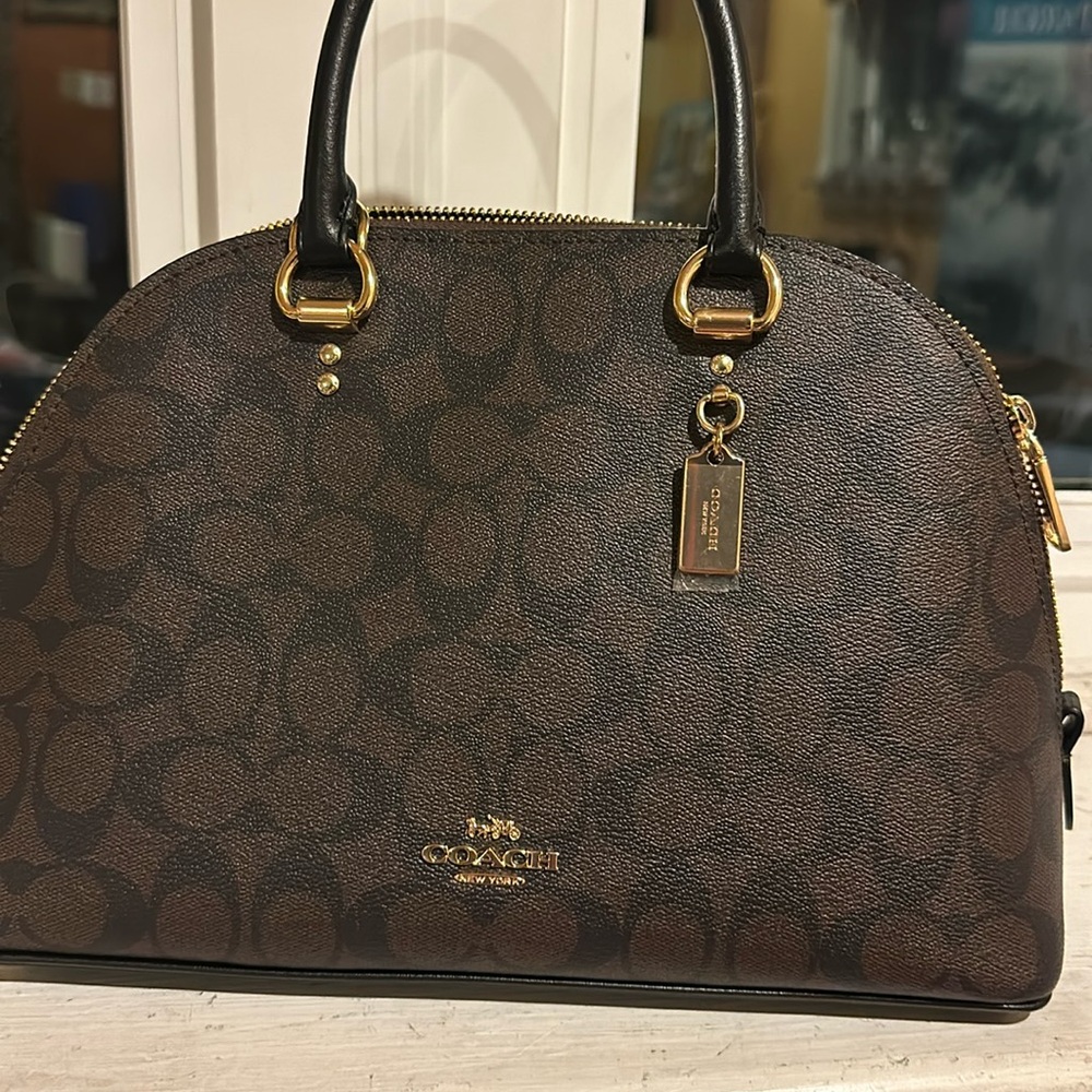 Katy Satchel In Signature Canvas Coach bag brand new never used